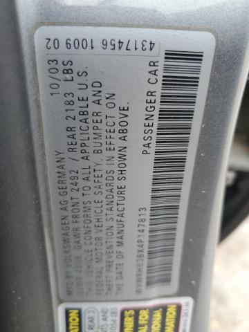 WVWRH63BX4P147813 - 2004 VOLKSWAGEN PASSAT GLX Gümüş foto 12