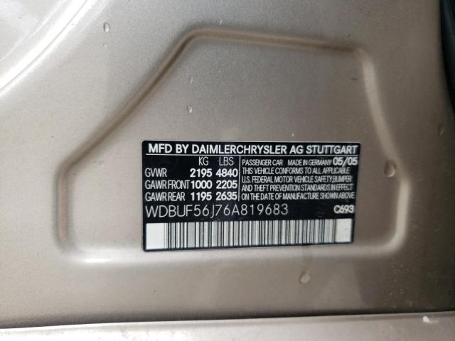 WDBUF56J76A819683 - 2006 MERCEDES-BENZ E 350 SILVER photo 12