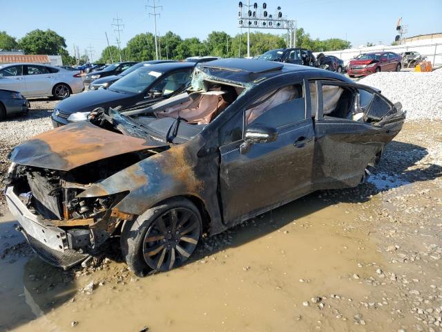 2HGFB2F95FH504040 - 2015 HONDA CIVIC EXL შავი ფოტო 1