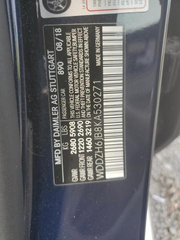 WDDZH6JB8KA530271 - 2019 MERCEDES-BENZ E 450 4MATIC BLUE photo 12