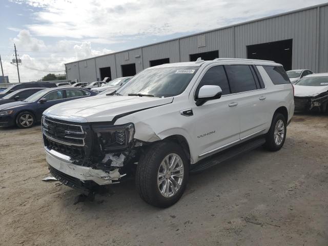 1GKS1GKD4MR422888 - 2021 GMC YUKON XL C1500 SLT WHITE photo 1