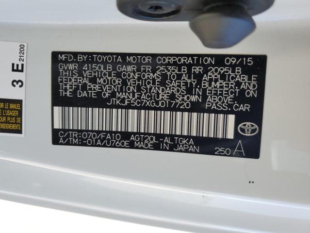 JTKJF5C7XGJ017720 - 2016 TOYOTA SCION TC 白色 照片 12