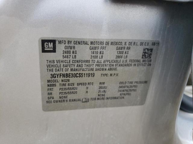 3GYFNBE30CS511919 - 2012 CADILLAC SRX PERFORMANCE COLLECTION Күміс фото 14