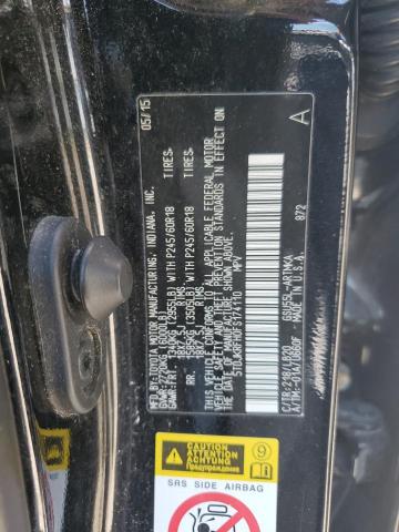 5TDJKRFH0FS174110 - 2015 TOYOTA HIGHLANDER XLE BLACK photo 14