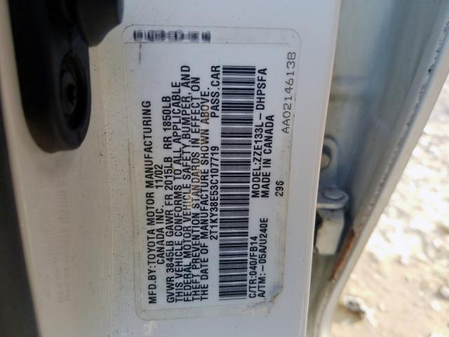 2T1KY38E53C107719 - 2003 TOYOTA COROLLA MATRIX XRS  photo 10