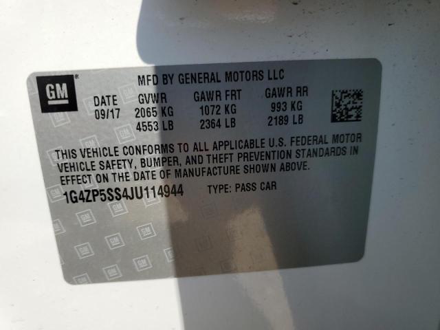 1G4ZP5SS4JU114944 - 2018 BUICK LACROSSE ESSENCE WHITE photo 13
