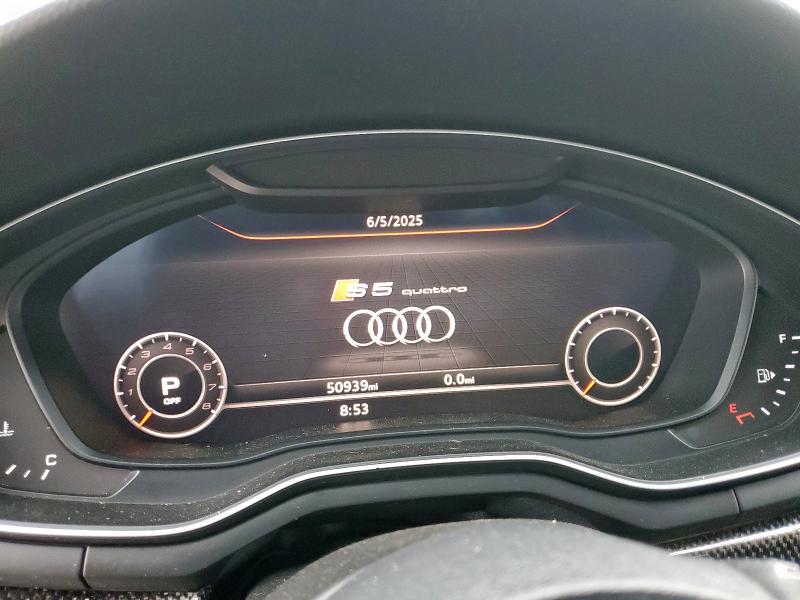 WAUC4CF5XJA063542 - 2018 AUDI S5 PRESTIGE SILVER photo 9