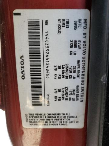 YV4CZ592461248465 - 2006 VOLVO XC90 RED photo 13