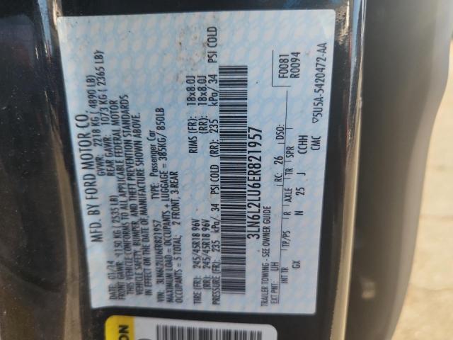 3LN6L2LU6ER821957 - 2014 LINCOLN MKZ HYBRID BLACK photo 12