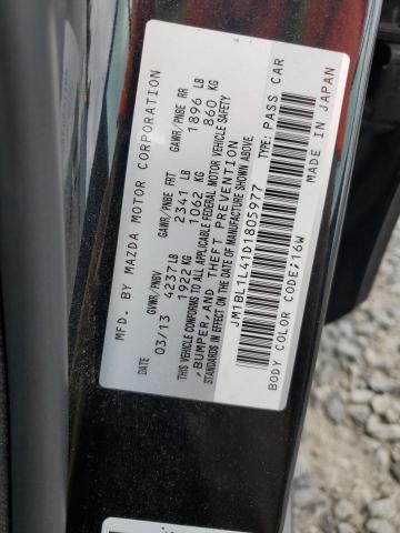 JM1BL1L41D1805977 - 2013 MAZDA SPEED 3 GRAY photo 13