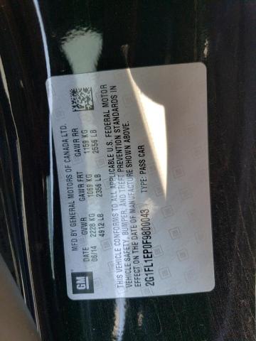 2G1FL1EP0F9800043 - 2015 CHEVROLET CAMARO ZL1 黑色 照片 12