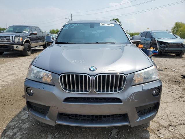 5UXWX9C51E0D28201 - 2014 BMW X3 XDRIVE28I SILVER photo 5