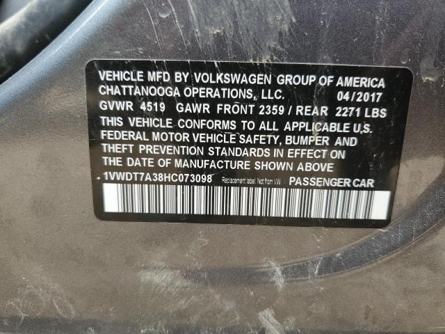 1VWDT7A38HC073098 - 2017 VOLKSWAGEN PASSAT R-LINE Boz foto 12