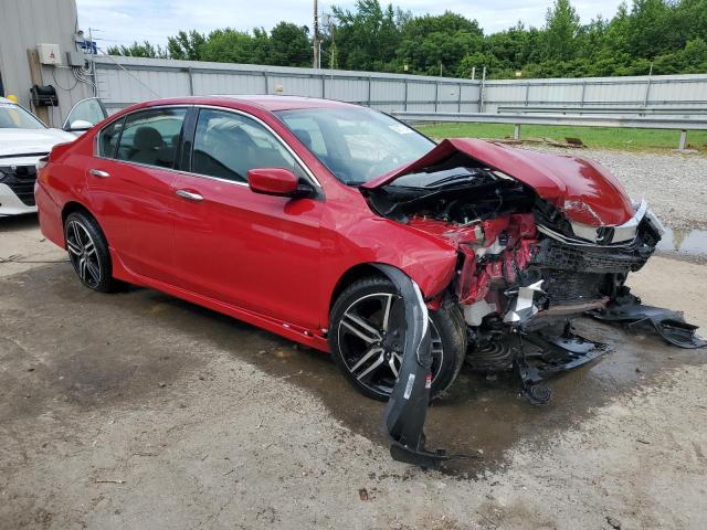 1HGCR2F59HA224893 - 2017 HONDA ACCORD SPORT RED photo 4