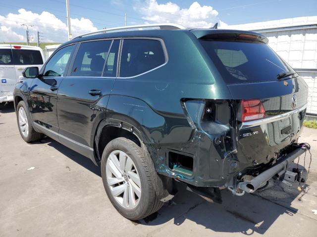 1V2BR2CA2MC518757 - 2021 VOLKSWAGEN ATLAS SEL GREEN photo 2