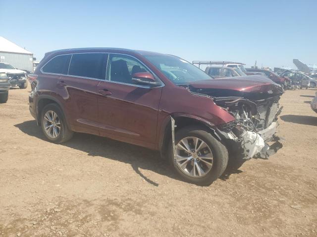 5TDJKRFH5ES061168 - 2014 TOYOTA HIGHLANDER XLE Bordo foto 4