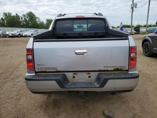 5FPYK1F52AB001344 - 2010 HONDA RIDGELINE RTL SILVER photo 6