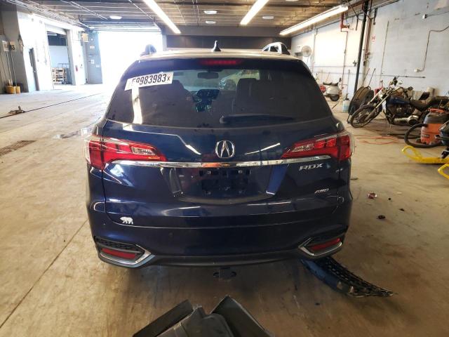 5J8TB4H74HL008856 - 2017 ACURA RDX ADVANCE BLUE photo 6