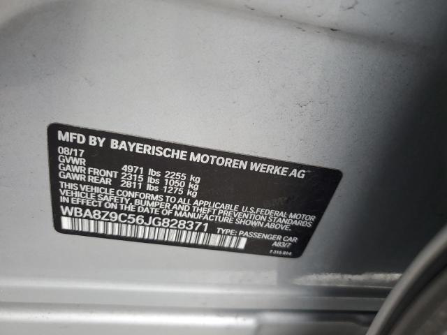 WBA8Z9C56JG828371 - 2018 BMW 330 XIGT SILVER photo 12