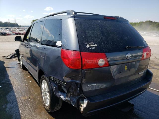 5TDZK22C08S132897 - 2008 TOYOTA SIENNA XLE BLUE photo 3