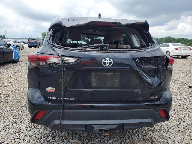 5TDGZRAH2MS521284 - 2021 TOYOTA HIGHLANDER XLE BLACK photo 6