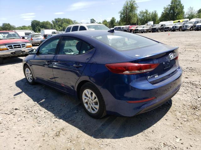 5NPD74LF2HH090416 - 2017 HYUNDAI ELANTRA SE BLUE photo 2