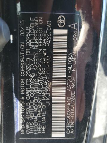 JTKJF5C74FJ008333 - 2015 TOYOTA SCION TC 黑色 照片 12