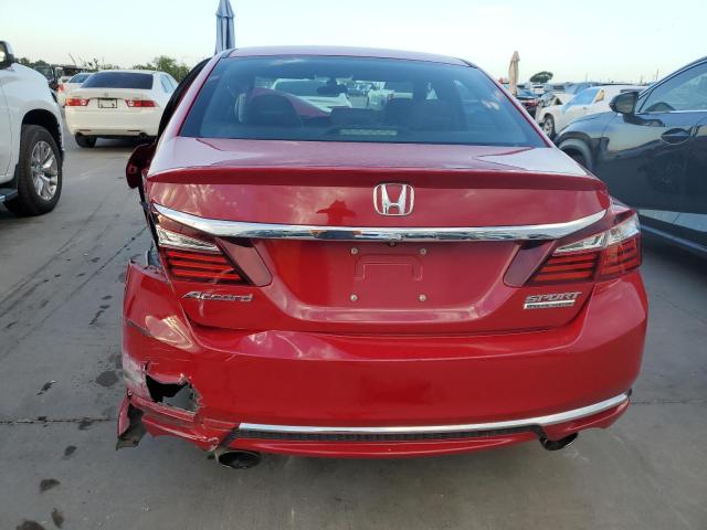 1HGCR2F10HA289645 - 2017 HONDA ACCORD SPORT SPECIAL EDITION RED photo 6