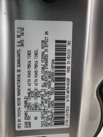 3TYSZ5AN2PT110856 - 2023 TOYOTA TACOMA ACCESS CAB ვერცხლისფერი ფოტო 12