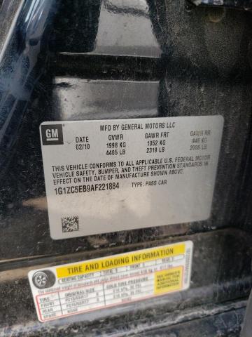 1G1ZC5EB9AF221884 - 2010 CHEVROLET MALIBU 1LT 黑色 照片 12