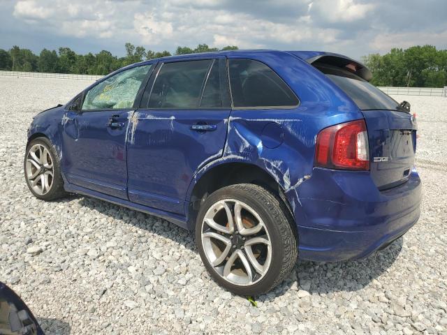 2FMDK3AK5DBA33086 - 2013 FORD EDGE SPORT BLUE photo 2