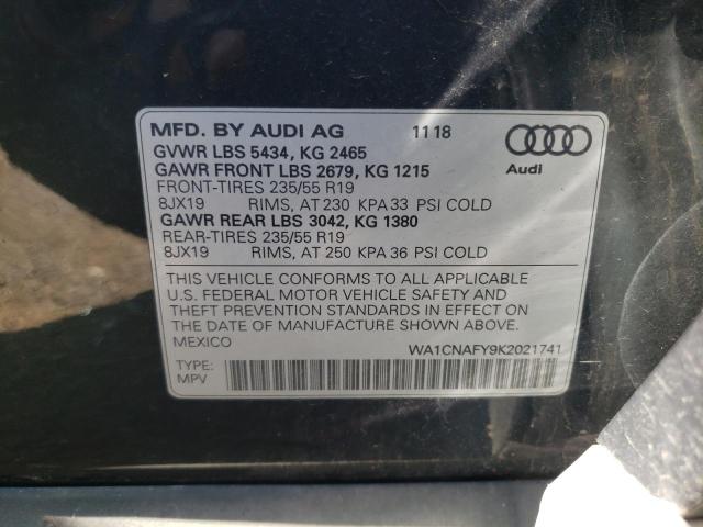 WA1CNAFY9K2021741 - 2019 AUDI Q5 PRESTIGE BLACK photo 13