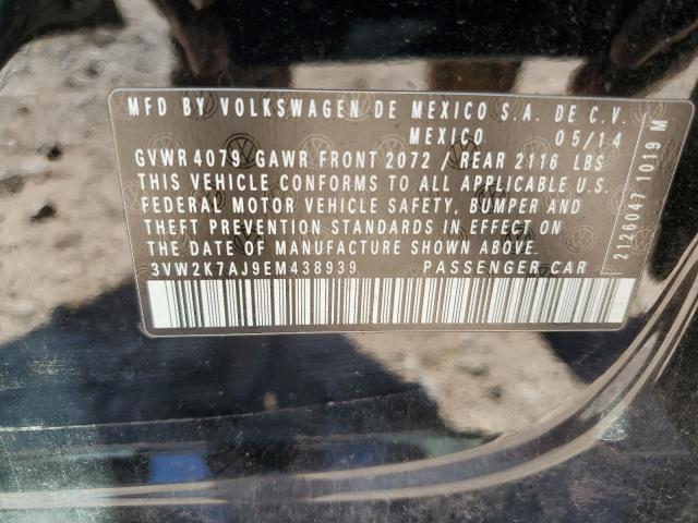 3VW2K7AJ9EM438939 - 2014 VOLKSWAGEN JETTA BASE 黑色 照片 12