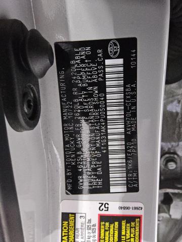 4T1G31AK4PU050040 - 2023 TOYOTA CAMRY SE NIGHT SHADE SILVER photo 12