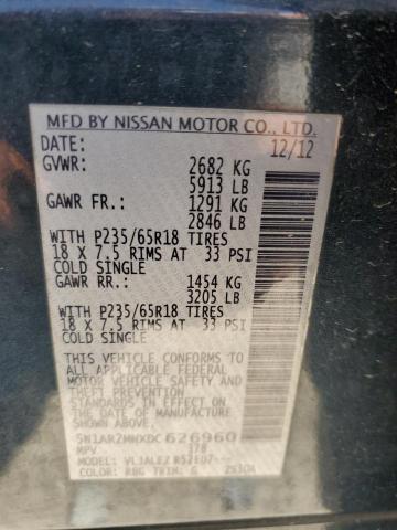 5N1AR2MNXDC626960 - 2013 NISSAN PATHFINDER S BLACK photo 13