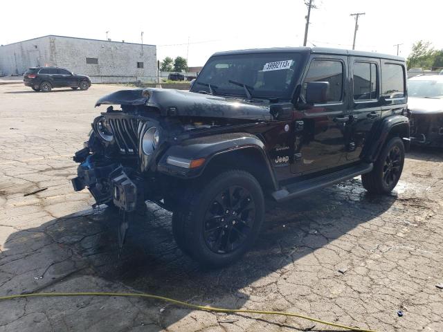 1C4JJXP67NW270870 - 2022 JEEP WRANGLER U SAHARA 4XE BLACK photo 1