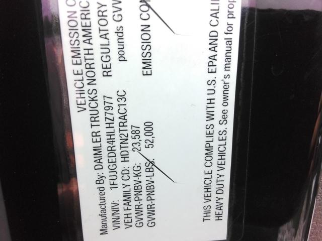 1FUJGEDR4HLHZ7977 - 2017 FREIGHTLINER CASCADIA 1 BLACK photo 9