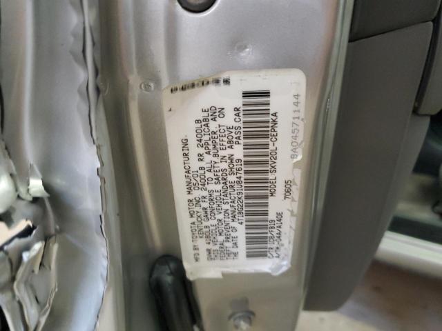 4T1BG22K91U847619 - 2001 TOYOTA CAMRY CE SILVER photo 12