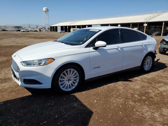 3FA6P0UU8FR161066 - 2015 FORD FUSION S HYBRID WHITE photo 1