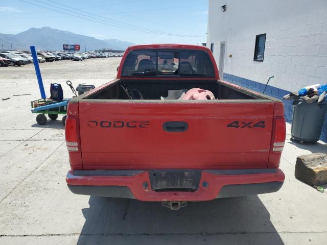 1D7HG12KX4S520032 - 2004 DODGE DAKOTA SXT RED photo 6