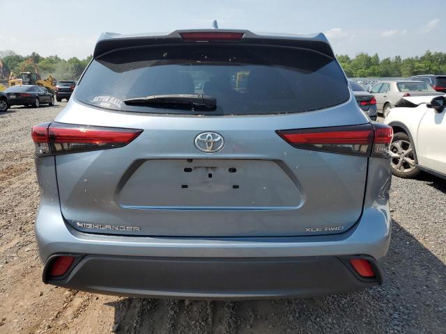 5TDGZRBH2LS004578 - 2020 TOYOTA HIGHLANDER XLE BLUE photo 6
