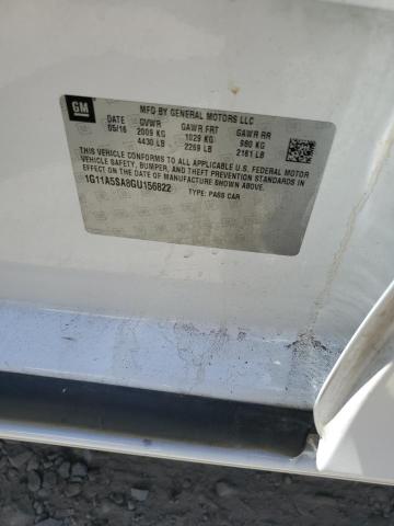 1G11A5SA8GU156822 - 2016 CHEVROLET MALIBU LIM LS თეთრი ფოტო 13