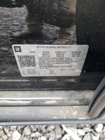 5GAERBKW0LJ173798 - 2020 BUICK ENCLAVE ESSENCE შავი ფოტო 13