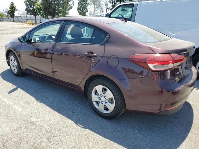 3KPFK4A77JE281889 - 2018 KIA FORTE LX BURGUNDY photo 2