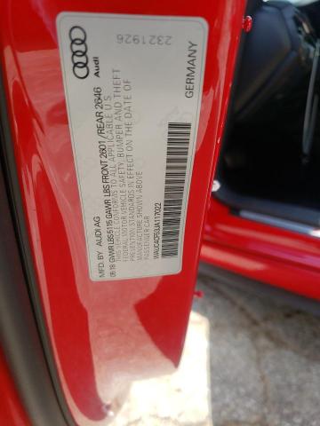 WAUC4CF53JA117022 - 2018 AUDI S5 PRESTIGE 红色 照片 13