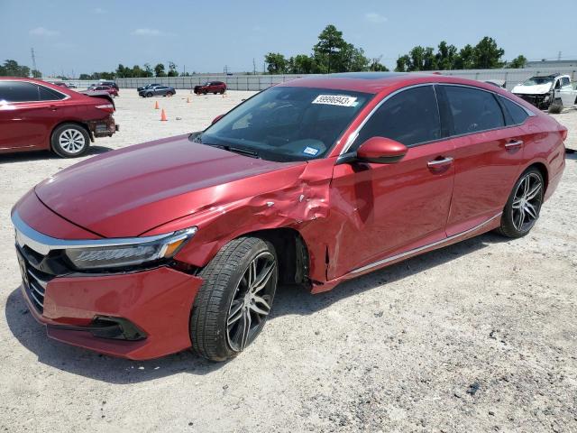 1HGCV2F96MA013255 - 2021 HONDA ACCORD TOURING RED photo 1