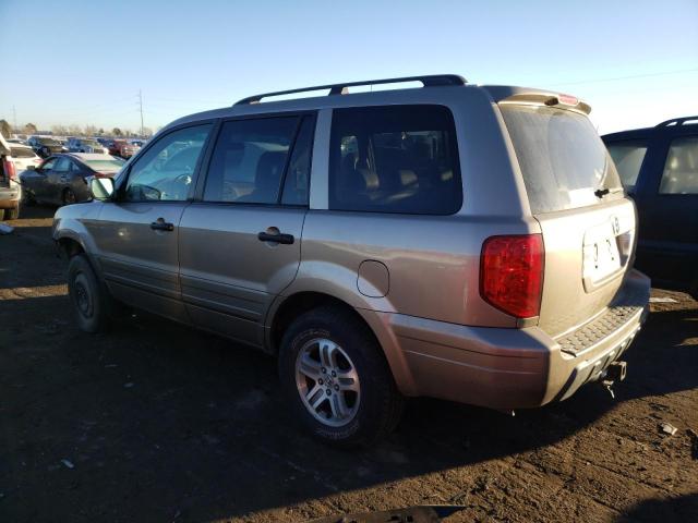 2HKYF18594H605313 - 2004 HONDA PILOT EXL TAN photo 2