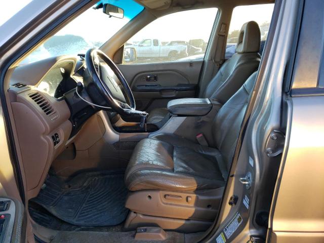 2HKYF18594H605313 - 2004 HONDA PILOT EXL TAN photo 7