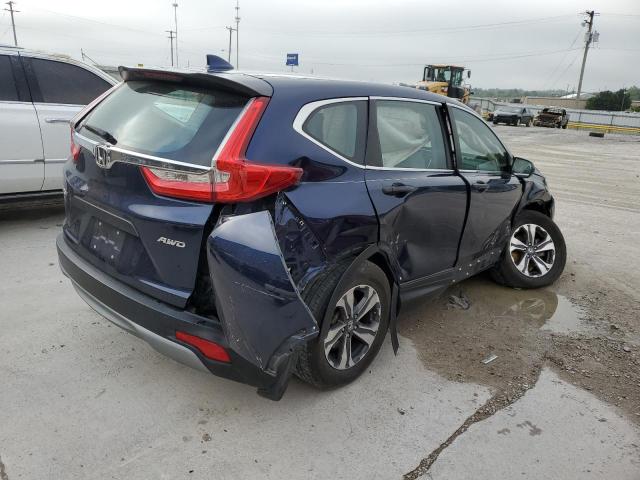 2HKRW6H35JH221539 - 2018 HONDA CR-V LX BLUE photo 3