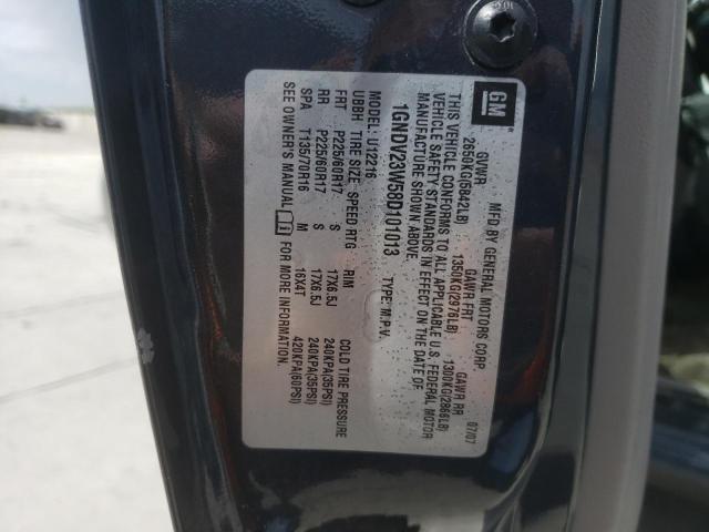 1GNDV23W58D101013 - 2008 CHEVROLET UPLANDER LS BLUE photo 13